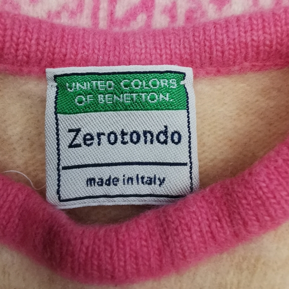 3/6 MONTHS UNITED COLORS OF BENETTON, Wool Sweater Dress EUC B3 - Picture 2 of 6